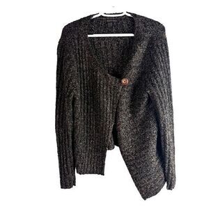 Royal Robbins‎ Chunky Knit Cardigan Sweater Womens L Brown Button L/S *read